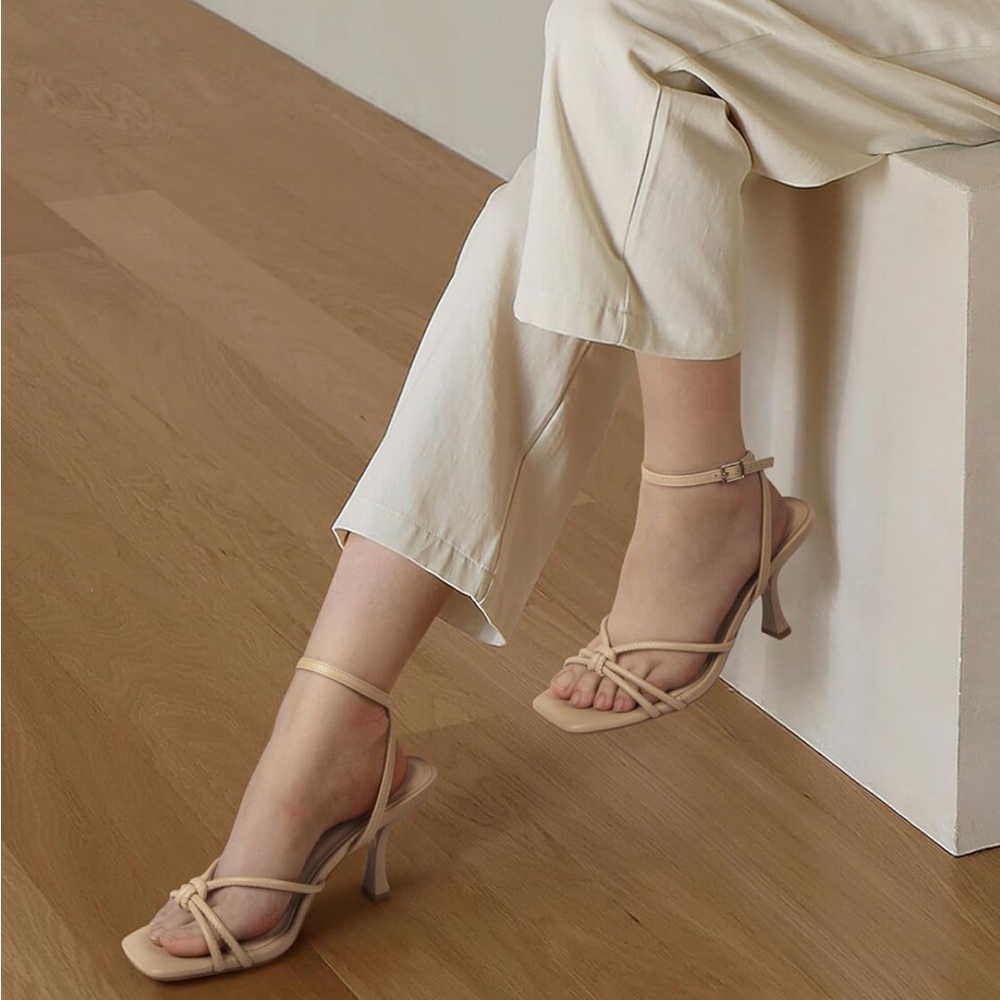 New in Box - Nude Strappy Heels sz. 10